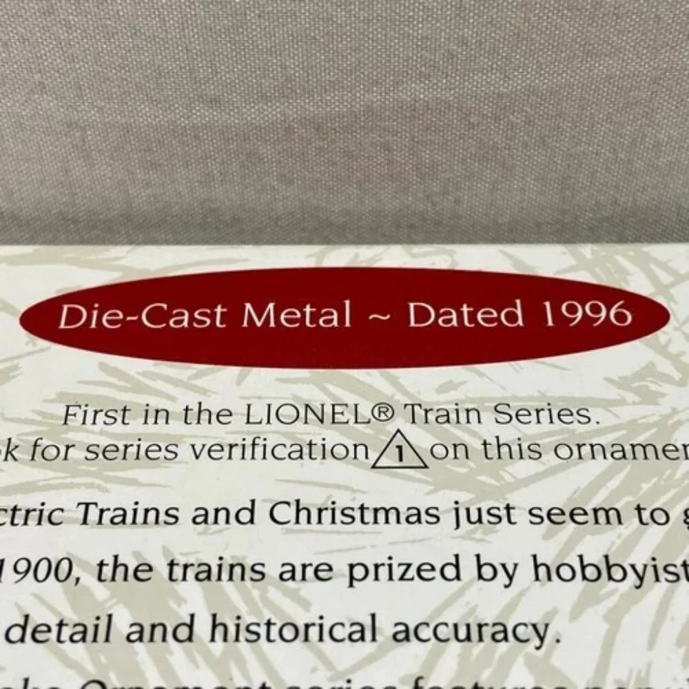 Vintage Christmas Ornament 700E Hudson Steam Locomotive Lionel Train Die Cast #1